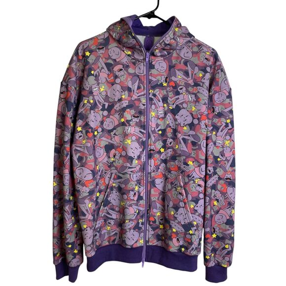 Gilf Gavin X ByBimsee Purple Full Zip Cat Hoodie Gavin South AOP Men Large - Picture 1 of 9